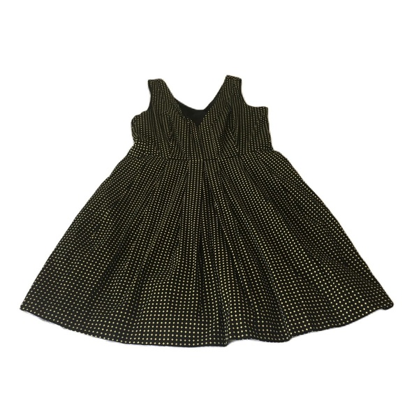 Cato Yellow Diamond Black Sleeveless Dress - Picture 1 of 11